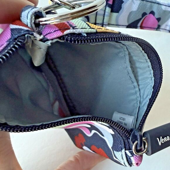 Vera Bradley Mod Paisley Zip Id Case W/ Detachable Lanyard EUC - Picture 4 of 5